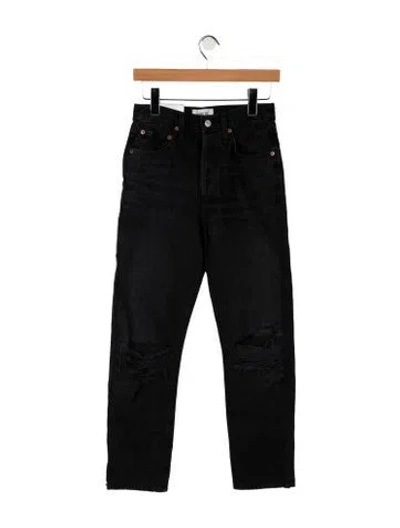 Pre-owned Agolde High-rise Straight Leg Jeans In Blue