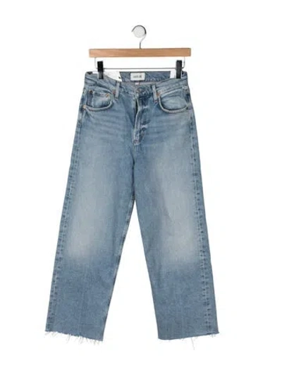 Pre-owned Agolde High-rise Straight Leg Jeans In Blue