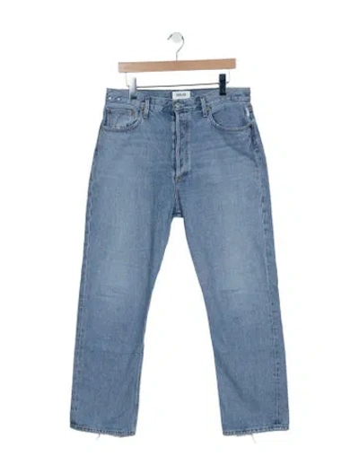 Pre-owned Agolde High-rise Straight Leg Jeans In Blue