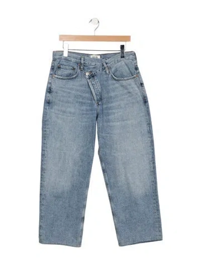 Pre-owned Agolde High-rise Straight Leg Jeans In Blue