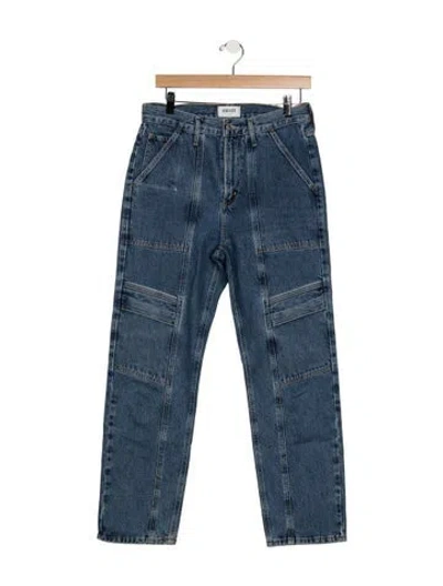Pre-owned Agolde High-rise Straight Leg Jeans In Blue