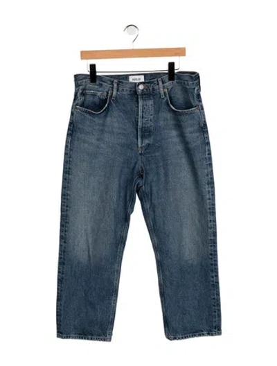 Pre-owned Agolde High-rise Straight Leg Jeans In Blue