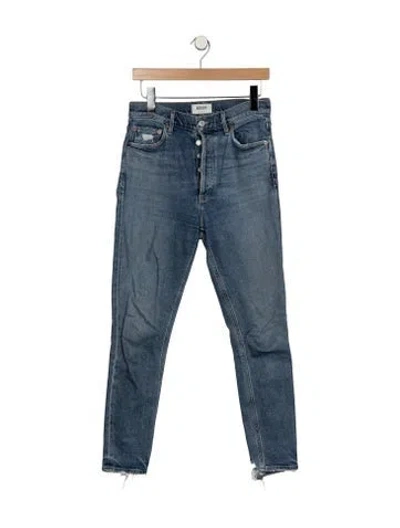 Pre-owned Agolde High-rise Straight Leg Jeans In Blue