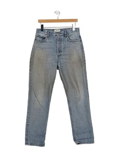 Pre-owned Agolde High-rise Straight Leg Jeans In Blue