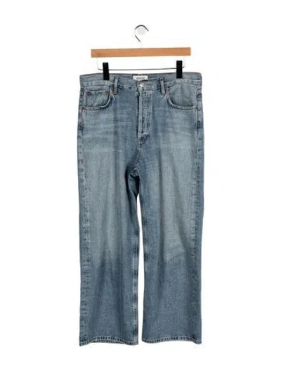 Pre-owned Agolde High-rise Straight Leg Jeans In Blue