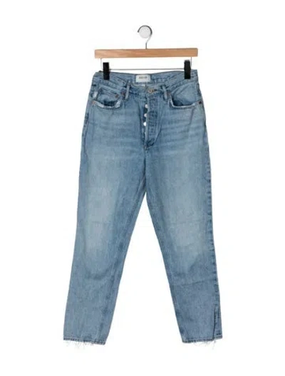 Pre-owned Agolde High-rise Straight Leg Jeans In Blue