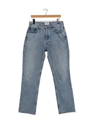 Pre-owned Agolde High-rise Straight Leg Jeans In Blue
