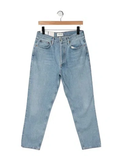 Pre-owned Agolde High-rise Straight Leg Jeans In Blue