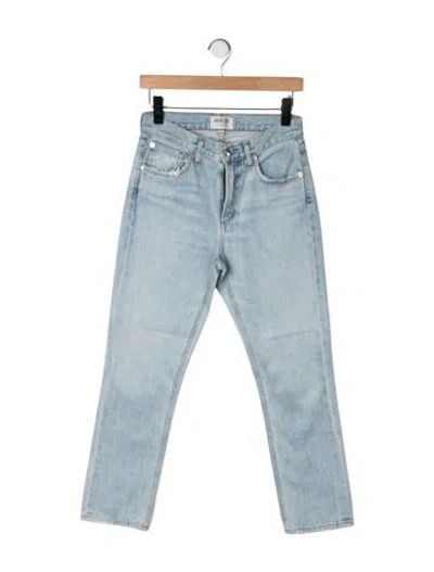 Pre-owned Agolde High-rise Straight Leg Jeans In Blue