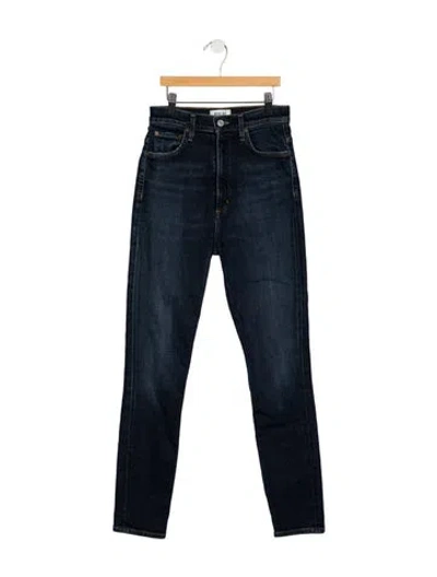 Pre-owned Agolde High-rise Straight Leg Jeans In Blue