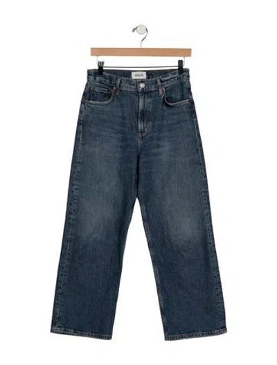 Pre-owned Agolde High-rise Straight Leg Jeans In Blue