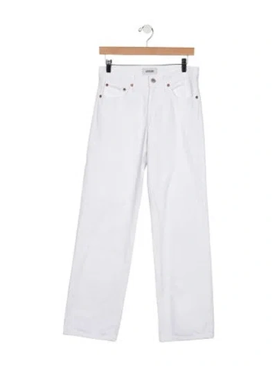 Pre-owned Agolde High-rise Straight Leg Jeans In Blue