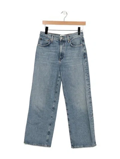 Pre-owned Agolde High-rise Straight Leg Jeans In Blue