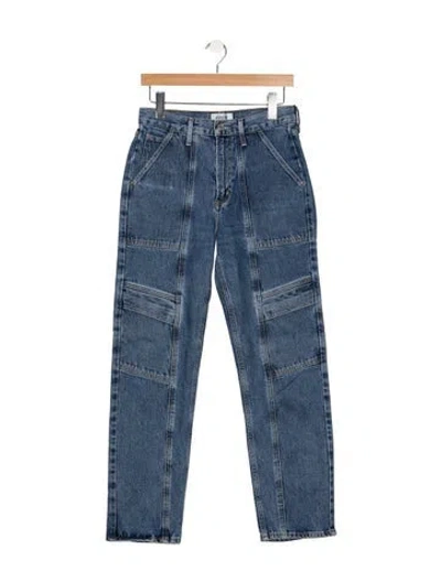 Pre-owned Agolde High-rise Straight Leg Jeans In Blue