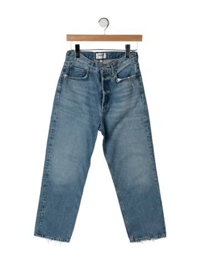 Pre-owned Agolde High-rise Straight Leg Jeans In Blue