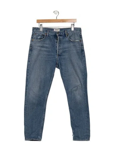 Pre-owned Agolde High-rise Straight Leg Jeans In Blue