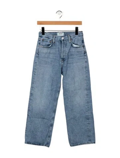 Pre-owned Agolde High-rise Straight Leg Jeans In Blue