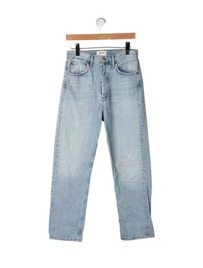 Pre-owned Agolde High-rise Straight Leg Jeans In Blue