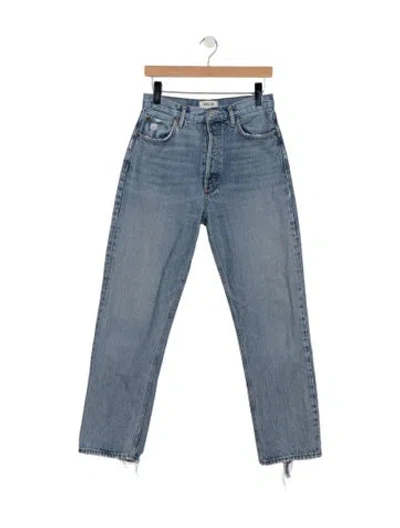 Pre-owned Agolde High-rise Straight Leg Jeans In Blue