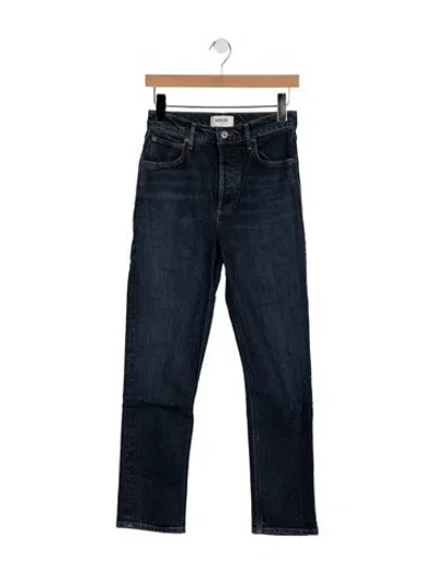 Pre-owned Agolde High-rise Straight Leg Jeans In Blue