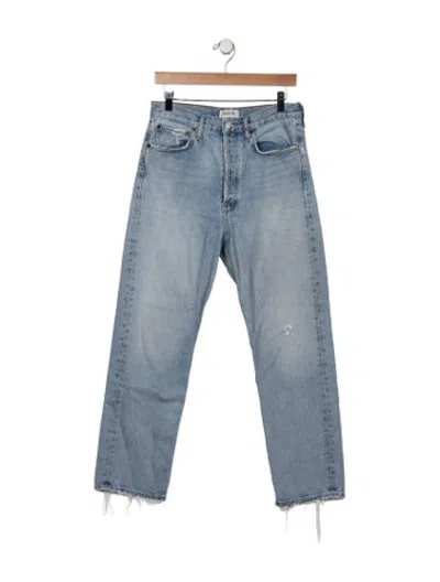 Pre-owned Agolde High-rise Straight Leg Jeans In Blue