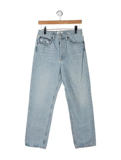 Pre-owned Agolde High-rise Straight Leg Jeans In Blue
