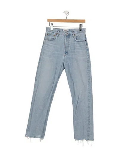 Pre-owned Agolde High-rise Straight Leg Jeans In Blue