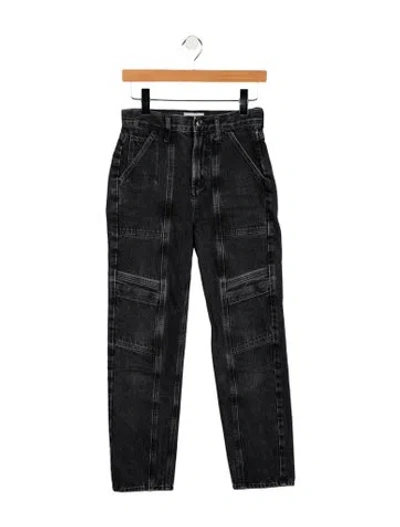 Pre-owned Agolde High-rise Straight Leg Jeans In Gray