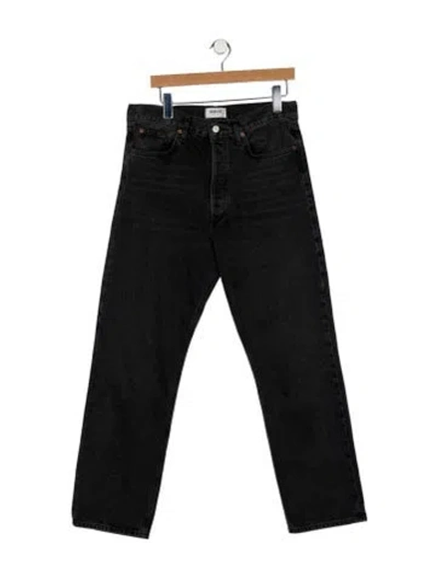 Pre-owned Agolde High-rise Straight Leg Jeans In Gray