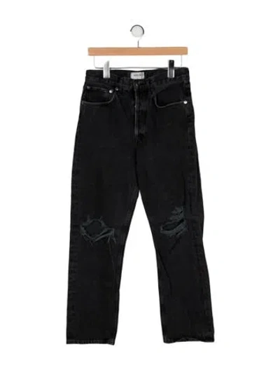 Pre-owned Agolde High-rise Straight Leg Jeans In Gray