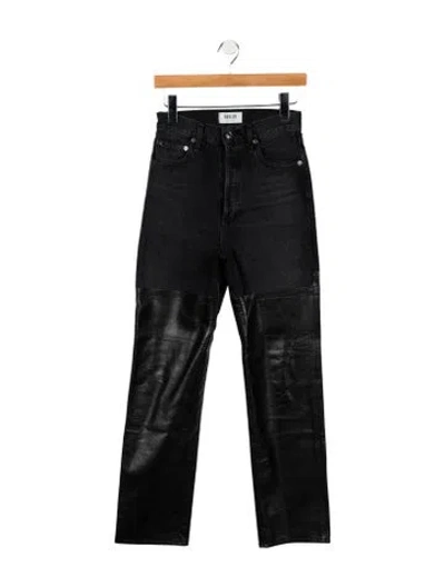 Pre-owned Agolde High-rise Straight Leg Jeans In Gray