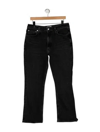 Pre-owned Agolde High-rise Straight Leg Jeans In Gray