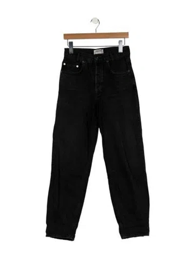 Pre-owned Agolde High-rise Straight Leg Jeans In Gray