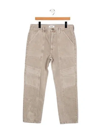 Pre-owned Agolde High-rise Straight Leg Jeans In Gray
