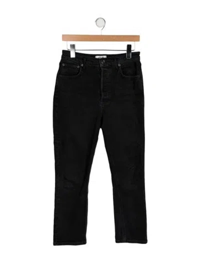 Pre-owned Agolde High-rise Straight Leg Jeans In Gray