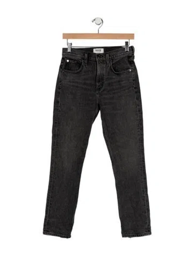 Pre-owned Agolde High-rise Straight Leg Jeans In Gray