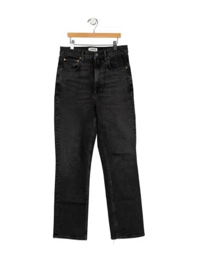 Pre-owned Agolde High-rise Straight Leg Jeans In Gray