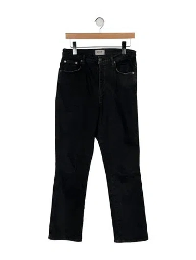 Pre-owned Agolde High-rise Straight Leg Jeans In Gray