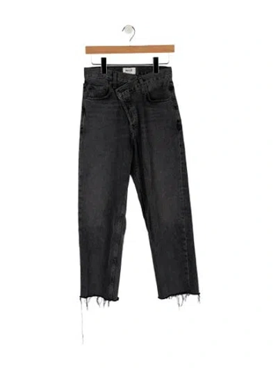 Pre-owned Agolde High-rise Straight Leg Jeans In Gray