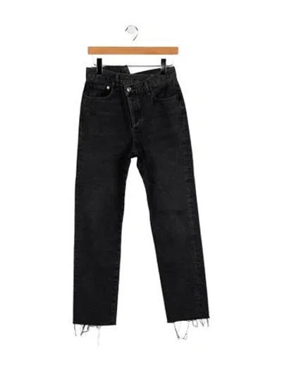 Pre-owned Agolde High-rise Straight Leg Jeans In Gray