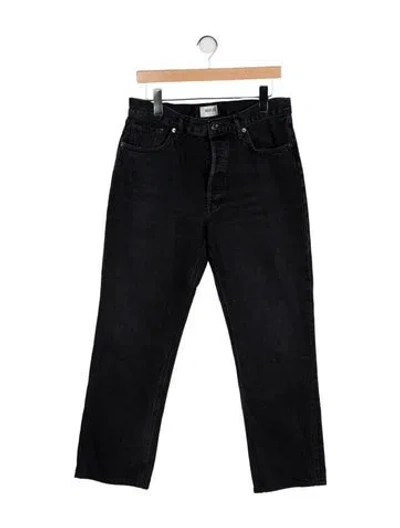 Pre-owned Agolde High-rise Straight Leg Jeans In Gray