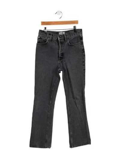 Pre-owned Agolde High-rise Straight Leg Jeans In Gray