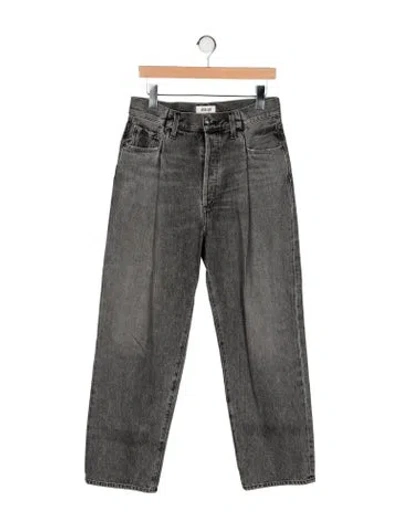 Pre-owned Agolde High-rise Straight Leg Jeans In Gray