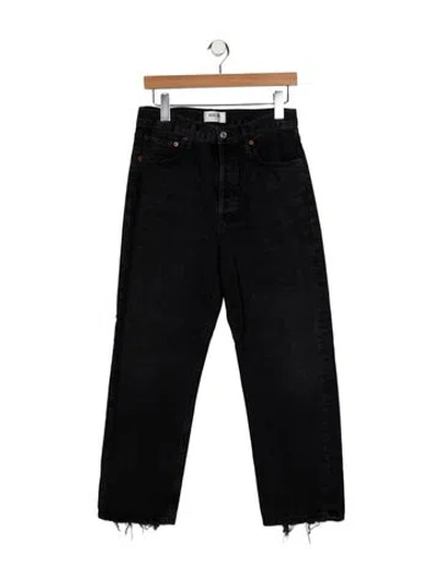 Pre-owned Agolde High-rise Straight Leg Jeans In Gray
