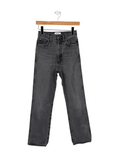 Pre-owned Agolde High-rise Straight Leg Jeans In Gray