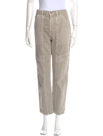 Pre-owned Agolde High-rise Straight Leg Jeans In Gray