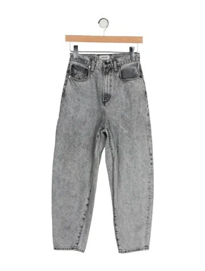 Pre-owned Agolde High-rise Straight Leg Jeans In Gray