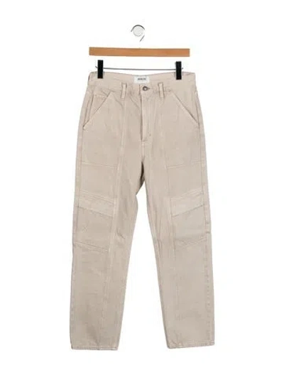 Pre-owned Agolde High-rise Straight Leg Jeans In Gray