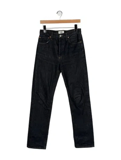 Pre-owned Agolde High-rise Straight Leg Jeans In Gray