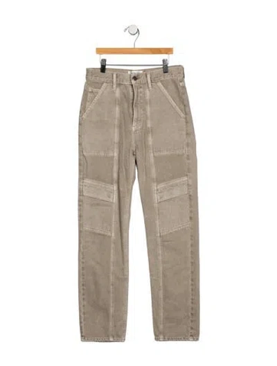 Pre-owned Agolde High-rise Straight Leg Jeans In Gray